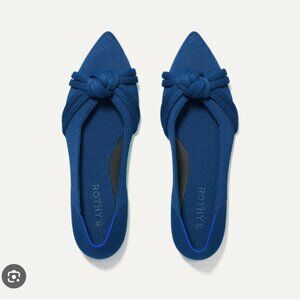 Rothy's Blue Knotted Pointed-Toe Flats